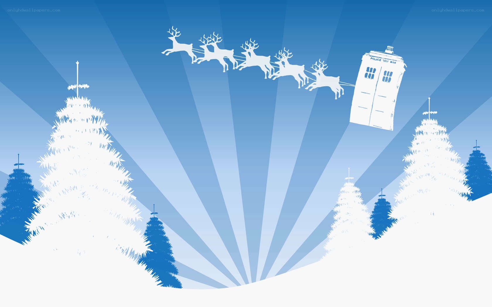 TARDIS pulls Santa's sleigh