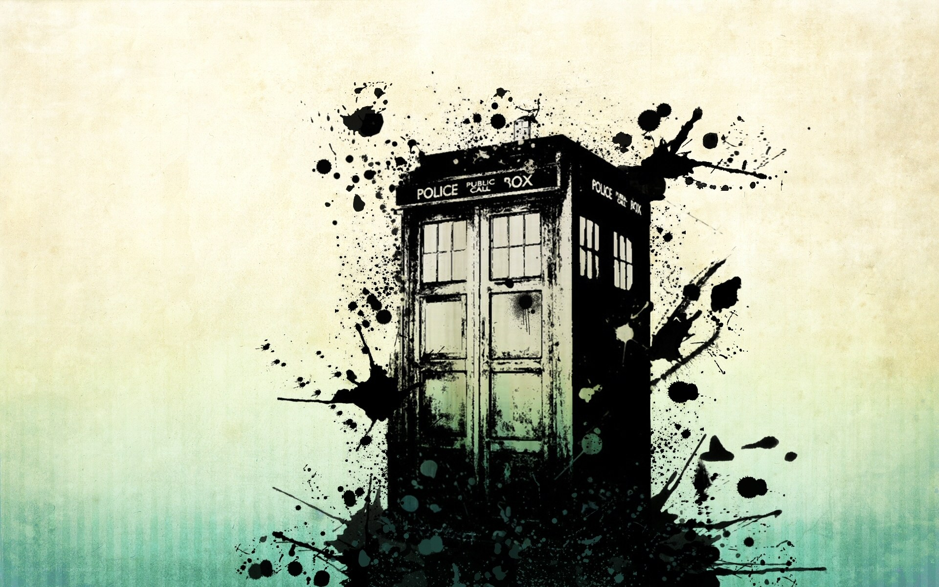 TARDIS splatter art