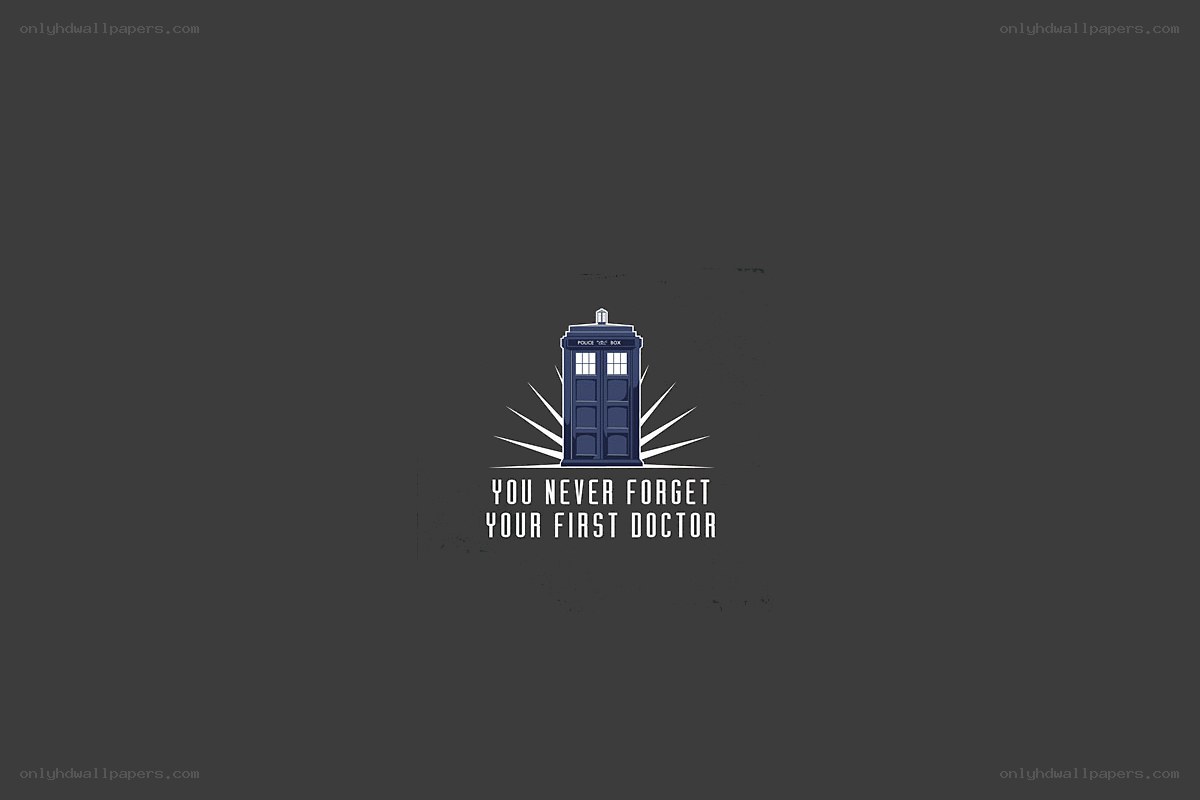 TARDIS with first doctor quote