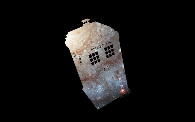 TARDIS with galaxy texture