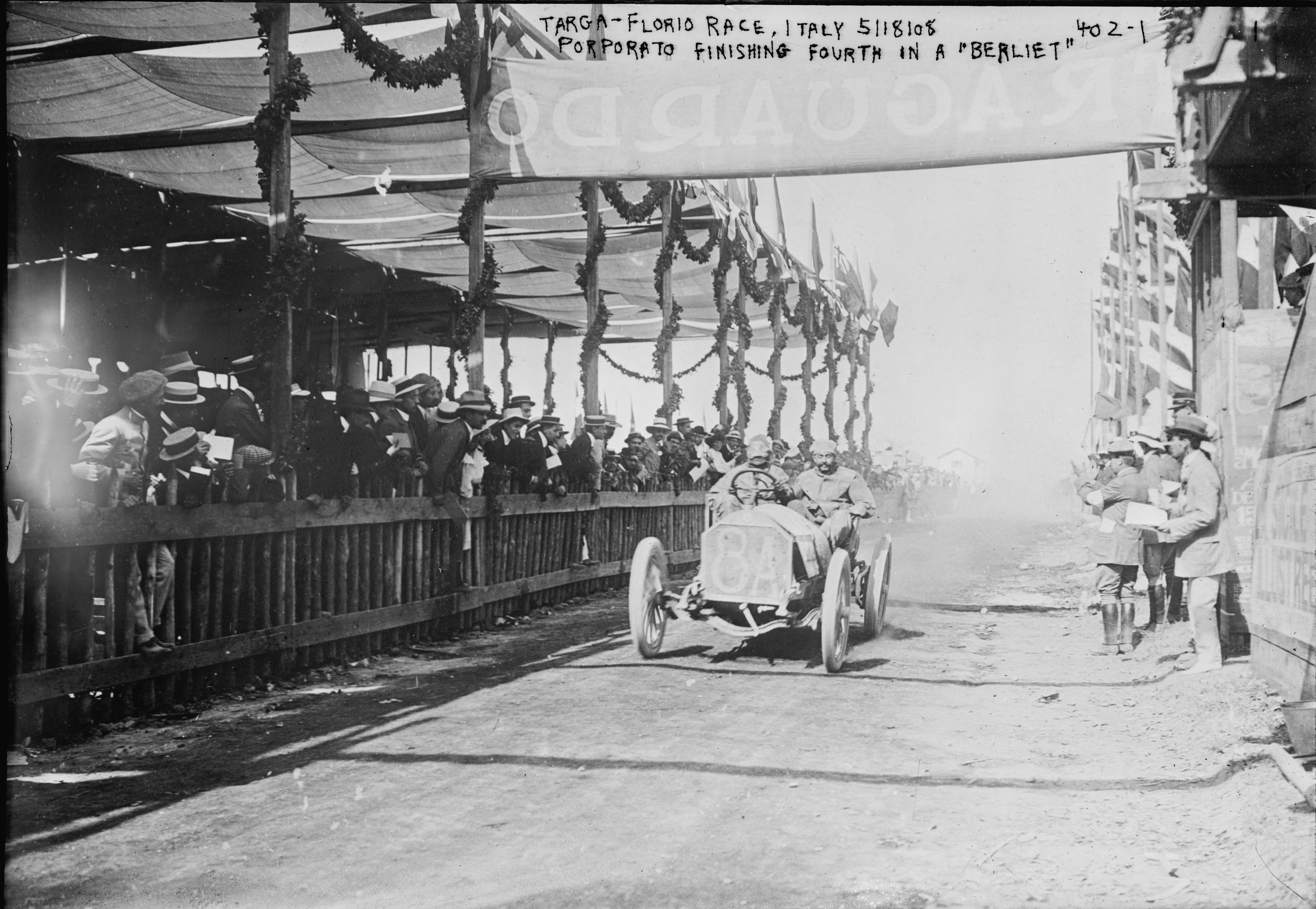Targa Florio race finish