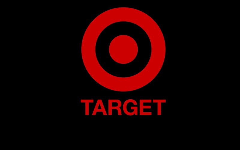 Target logo on black background