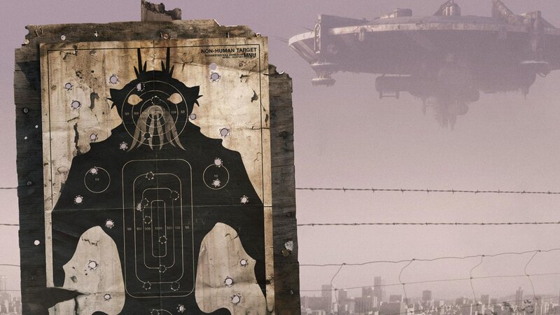 target practice with alien ship