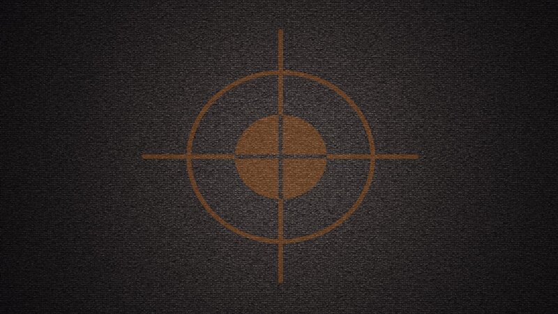 target symbol on dark fabric