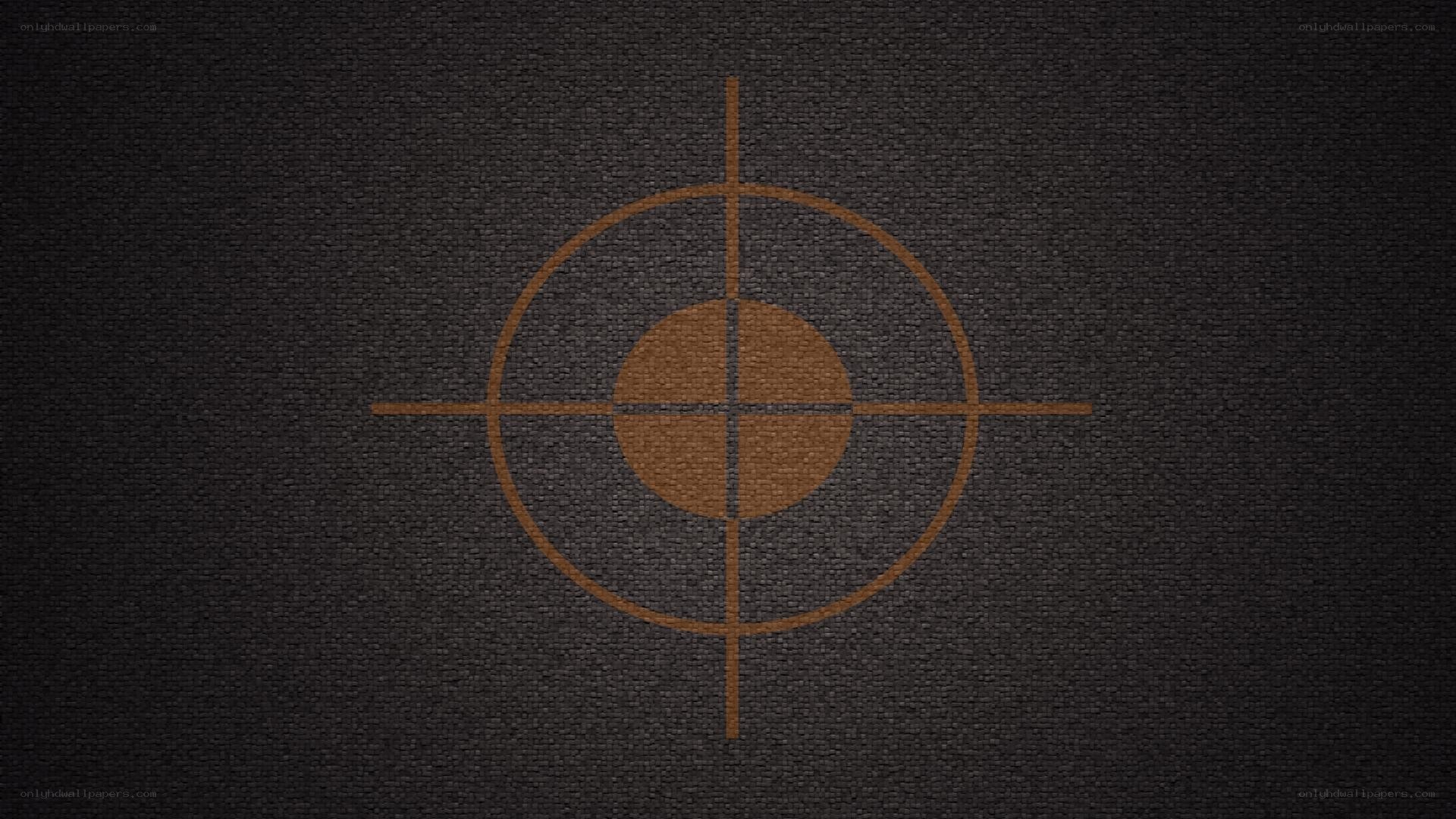 target symbol on dark fabric
