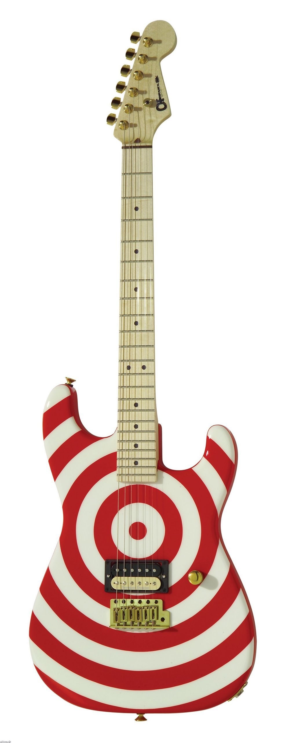 target-themed electric guitar