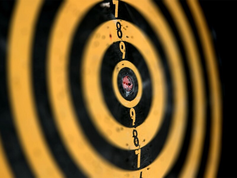 Target with bullet hole