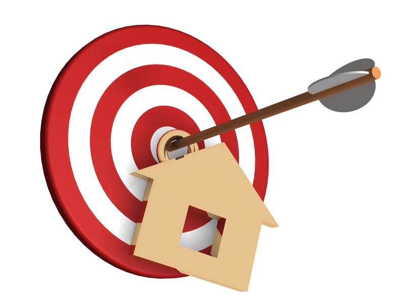 target with house and arrow