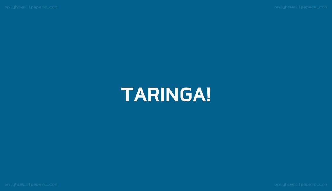 Taringa! text on blue background