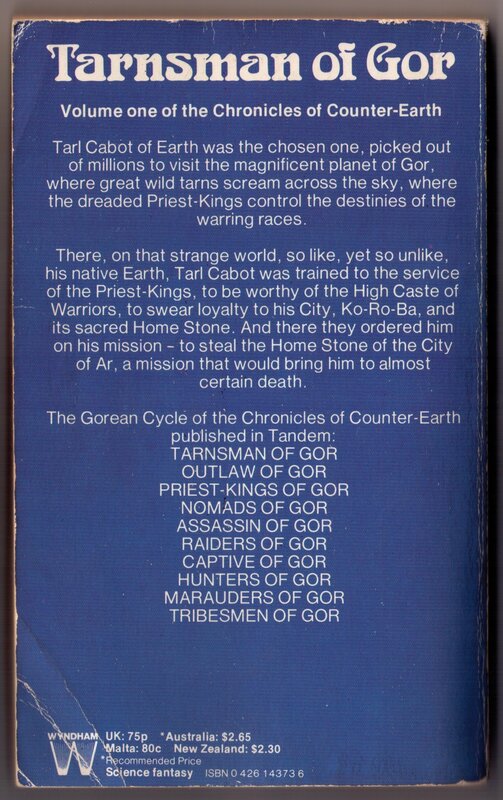 Tarnsman of Gor book cover