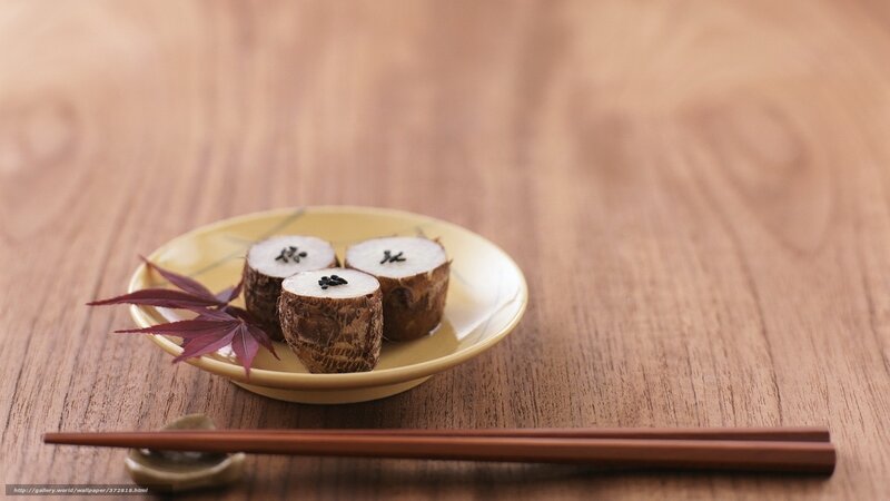 Taro root appetizers on plate