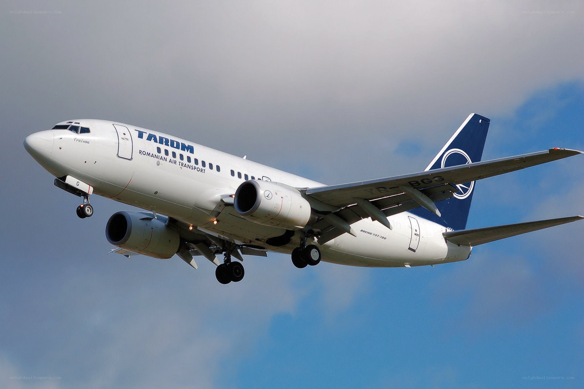 TAROM airplane in flight