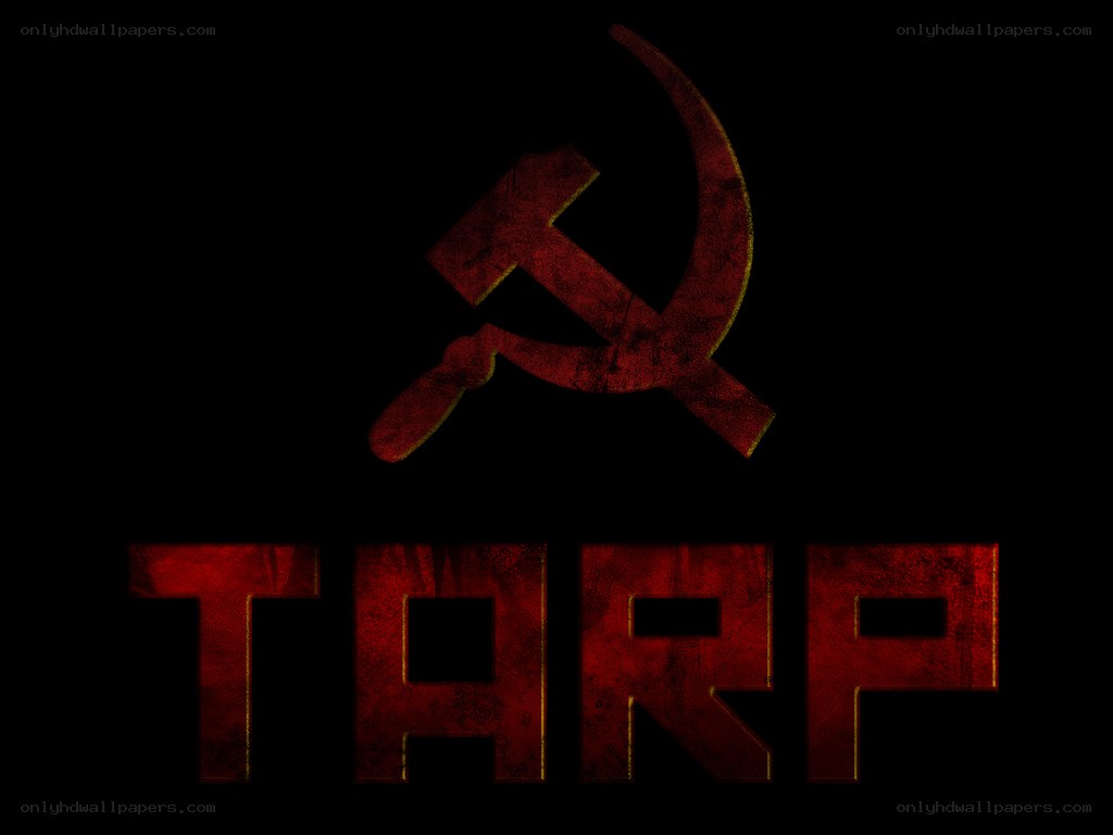 TARP logo with hammer and sickle