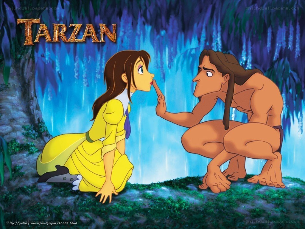 Tarzan and Jane in jungle