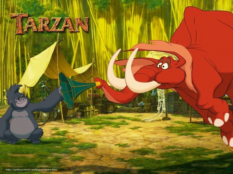 Tarzan and the elephant