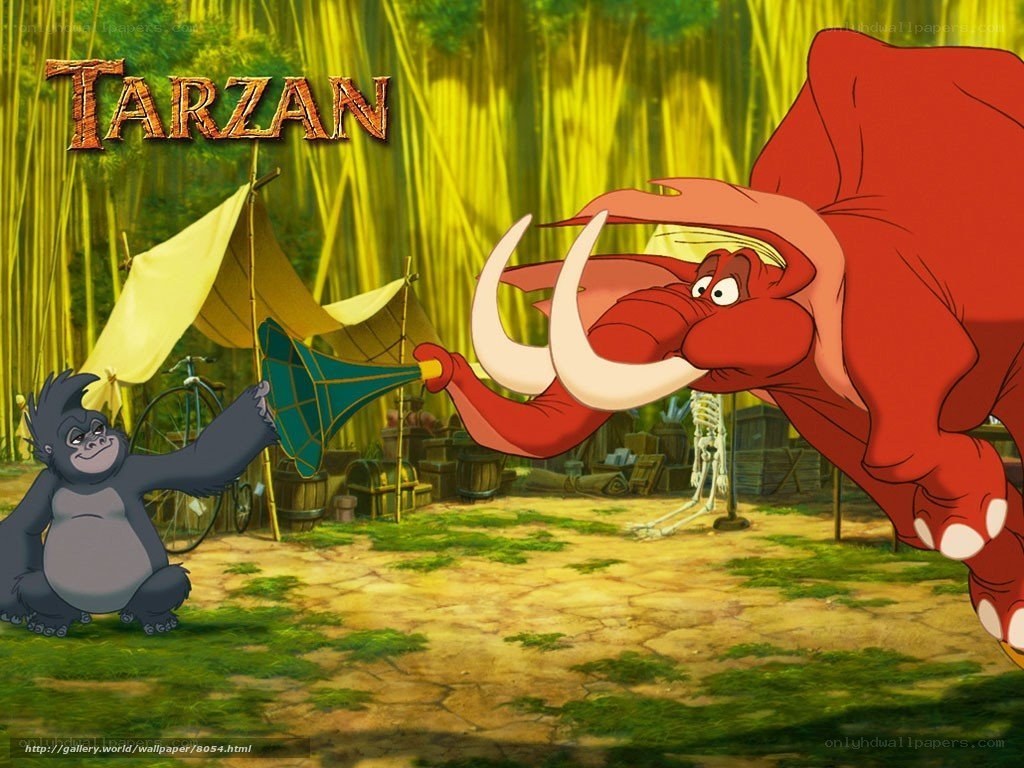 Tarzan and the elephant