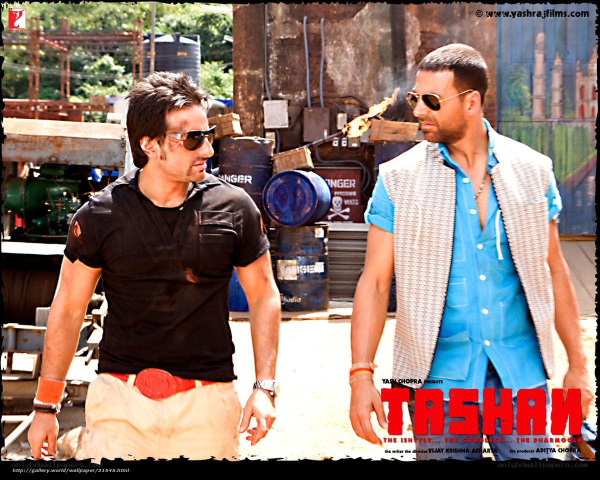 Tashan movie scene with two men