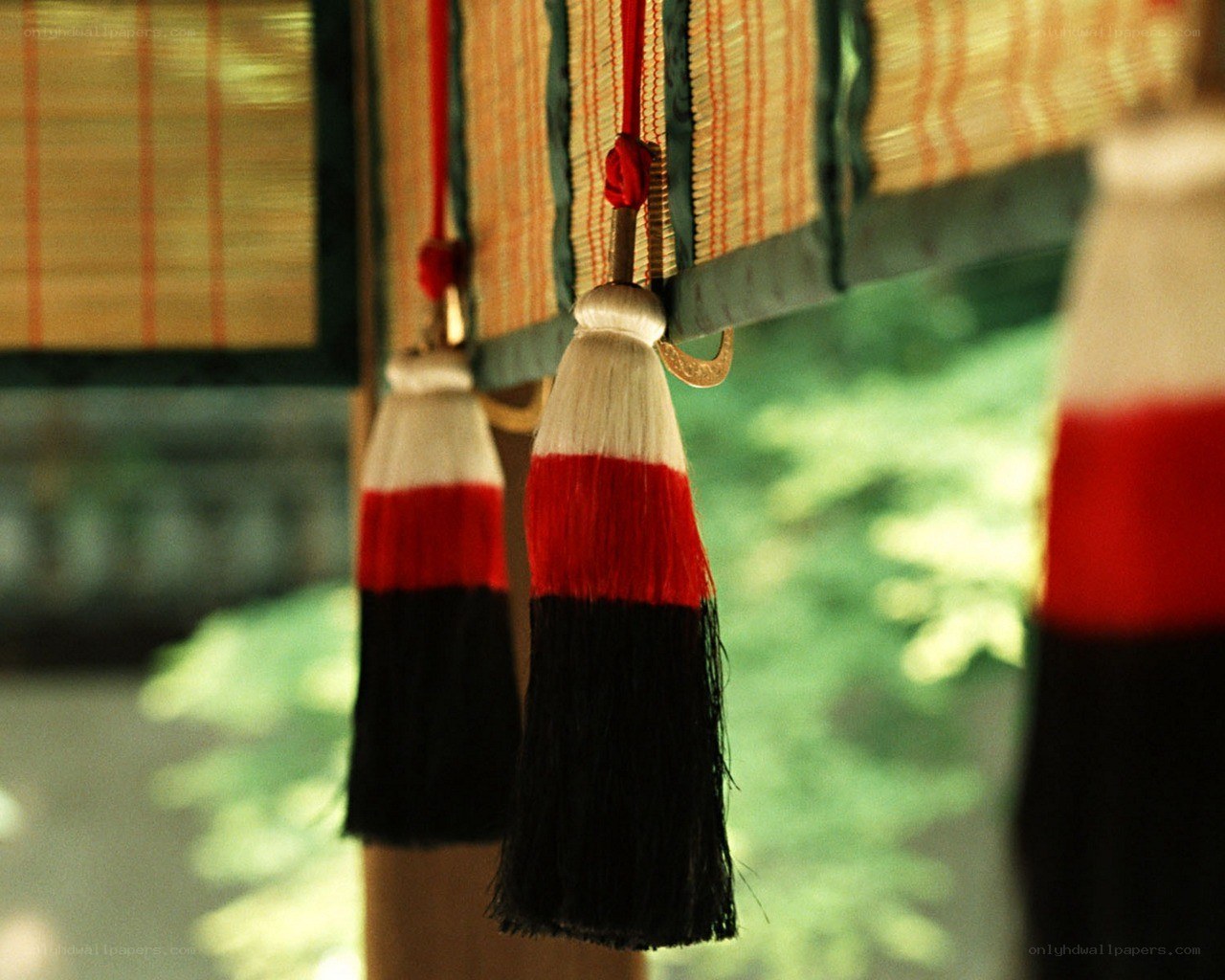 Tassels on a traditional lantern