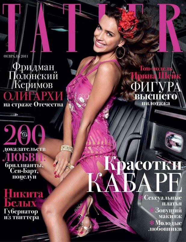 Tatler magazine cover featuring Irina Shayk