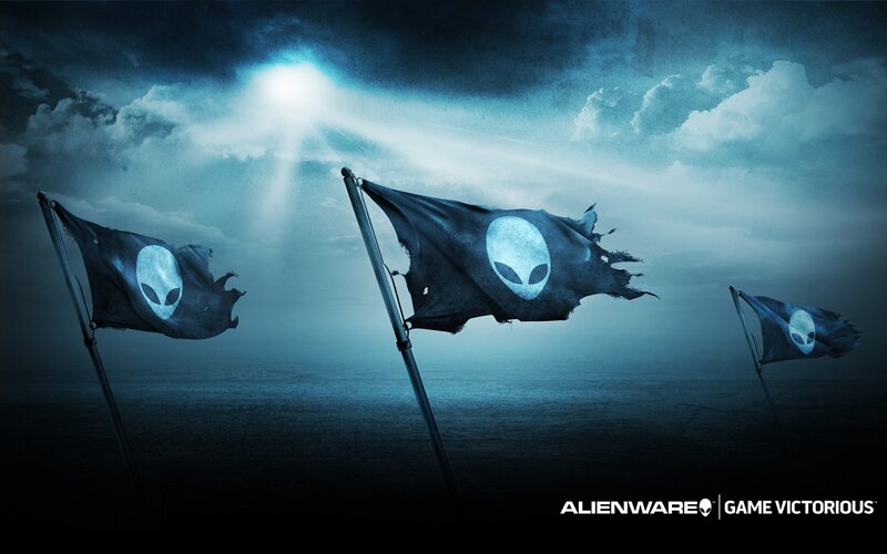 Tattered Alien Flags — Blue