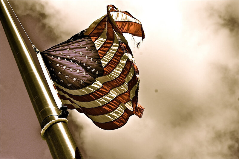 Tattered American Flag