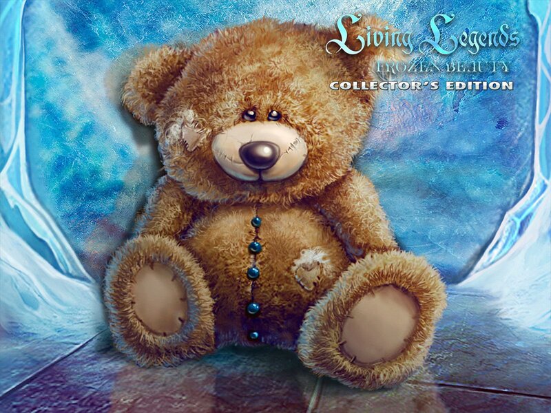 Tattered Teddy Bear — Blue