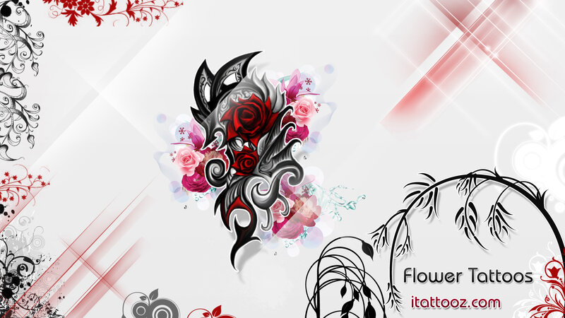 Tattoo Design with Roses