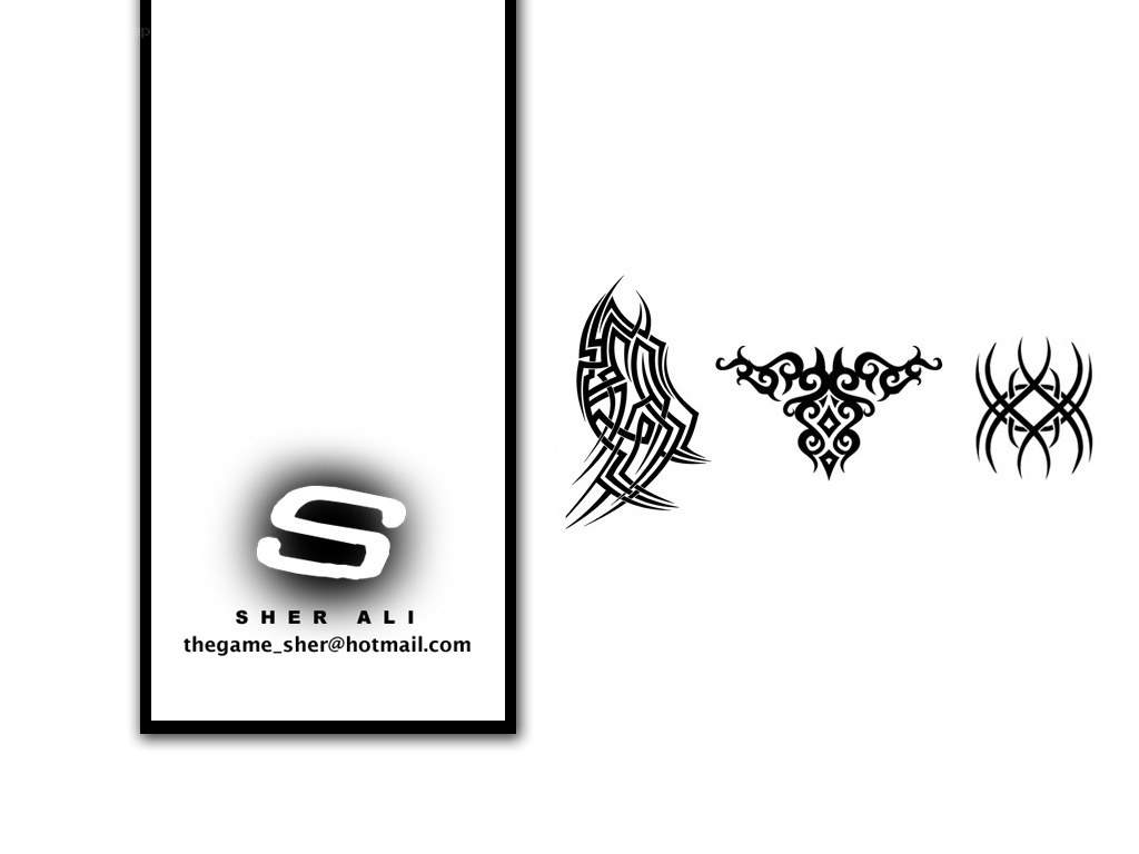 tattoo designs and contact card