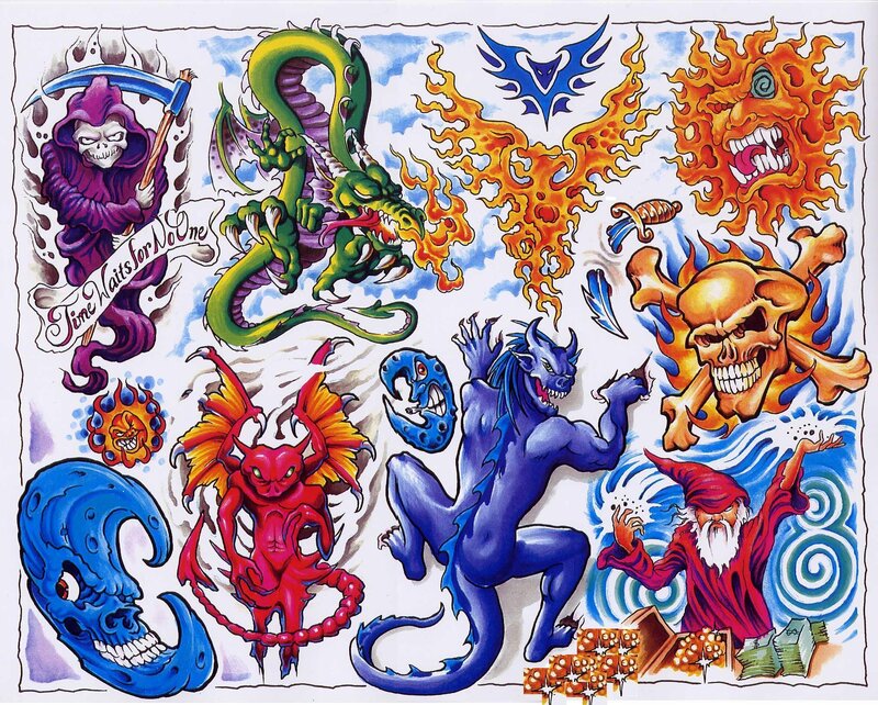 Tattoo Flash Art Collage