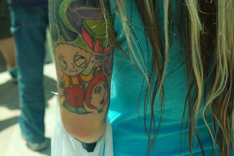 tattoo of family guy characters