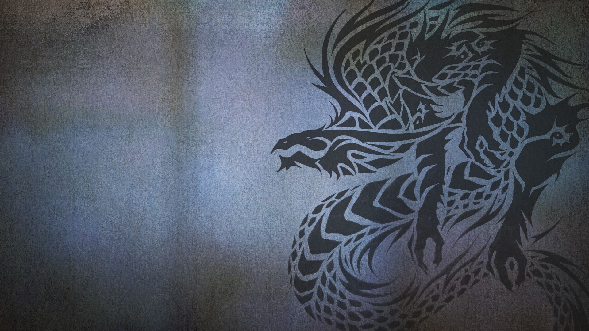 tattoo-style dragon design