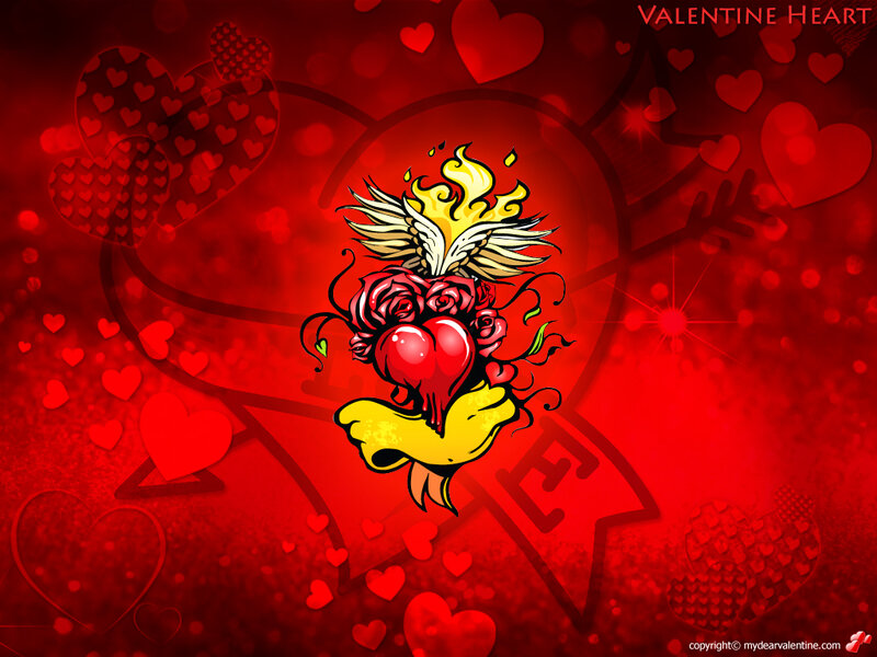 Tattoo-style Heart — Red