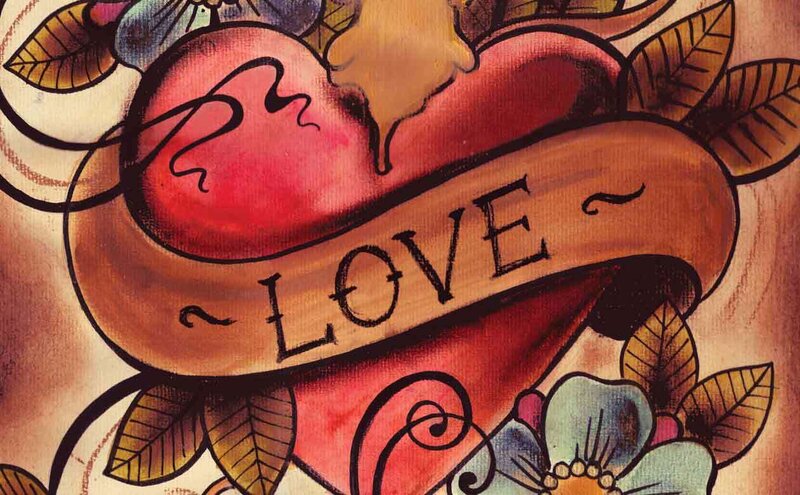 Tattoo-style Heart