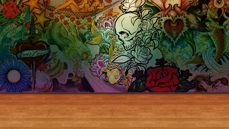 Tattoo-style Mural Artwork