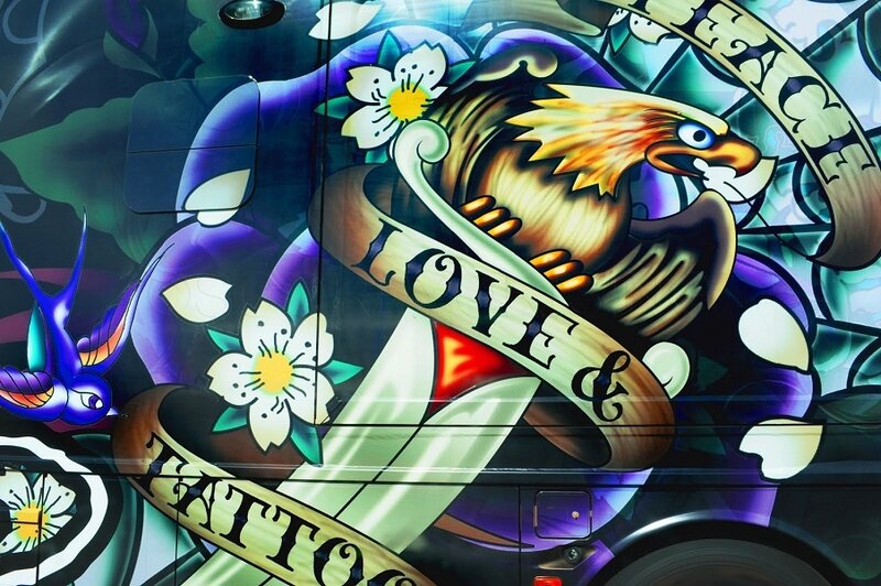 tattoo van with eagle design