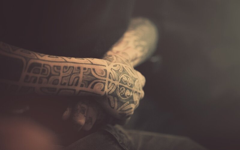 tattooed arm close-up