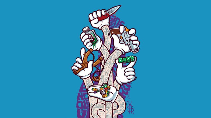 Tattooed Arms Holding Objects