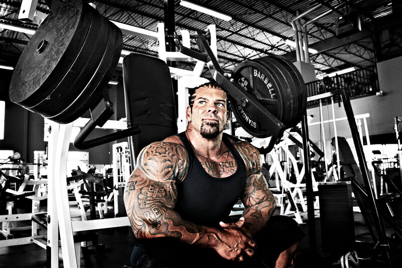 Tattooed Man in Gym