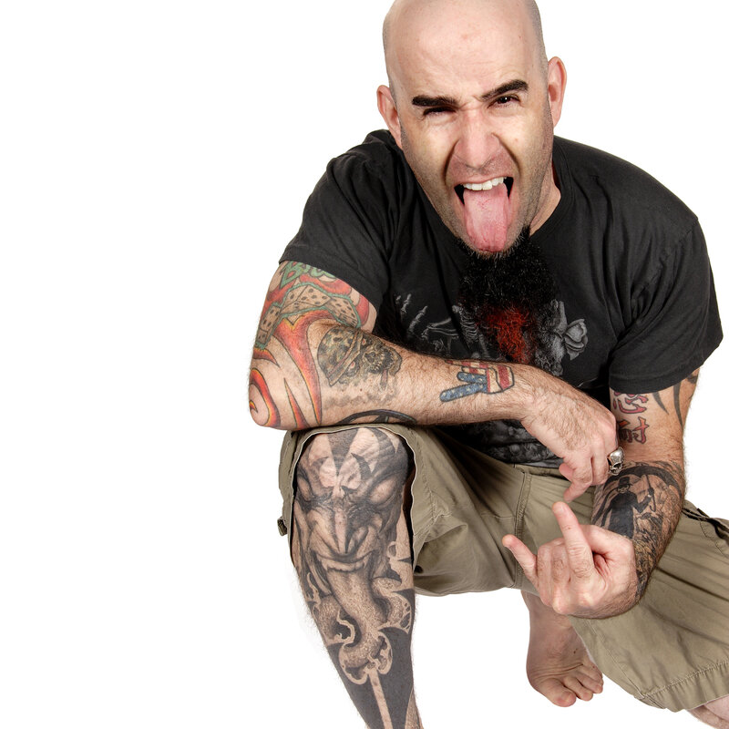 Tattooed Man Making Face — Black