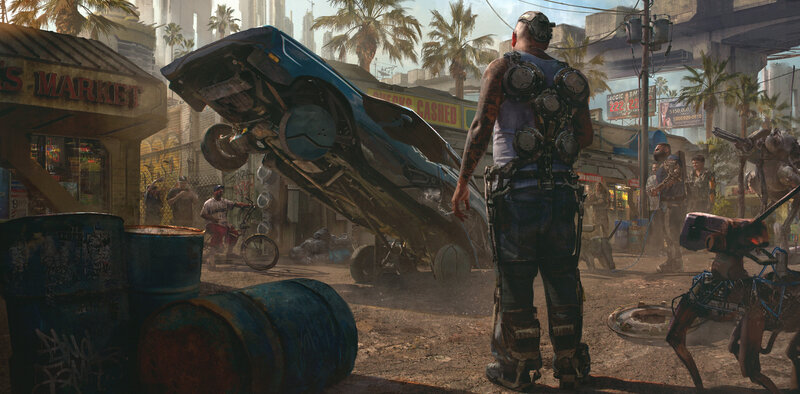 Tattooed Man with Mech Suit