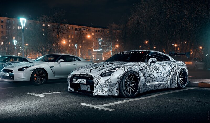 Tattooed Sports Car