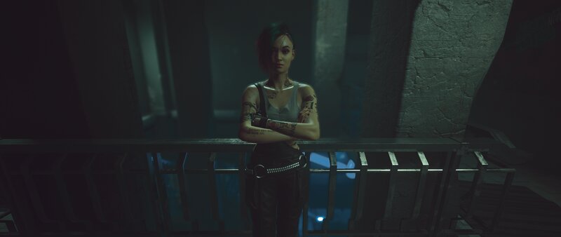 Tattooed Woman Standing