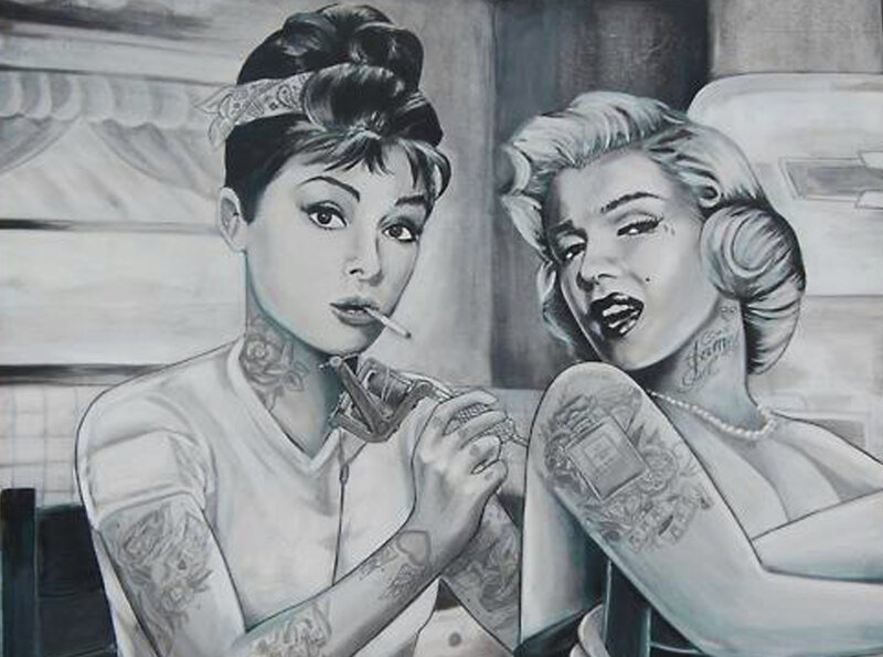 Tattooed Women in Studio