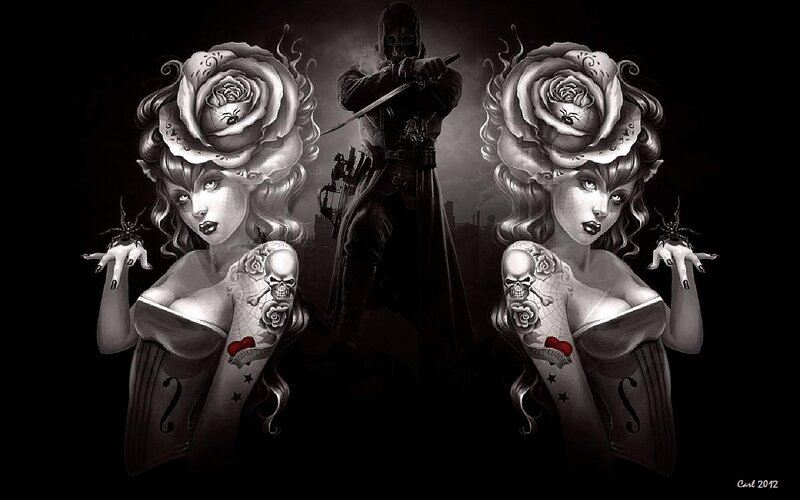 Tattooed Women with Swords