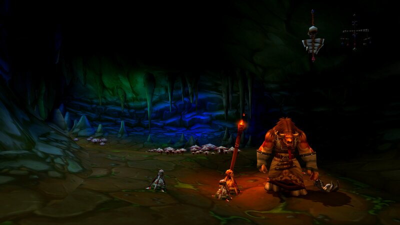 Tauren Character in Cave — Green