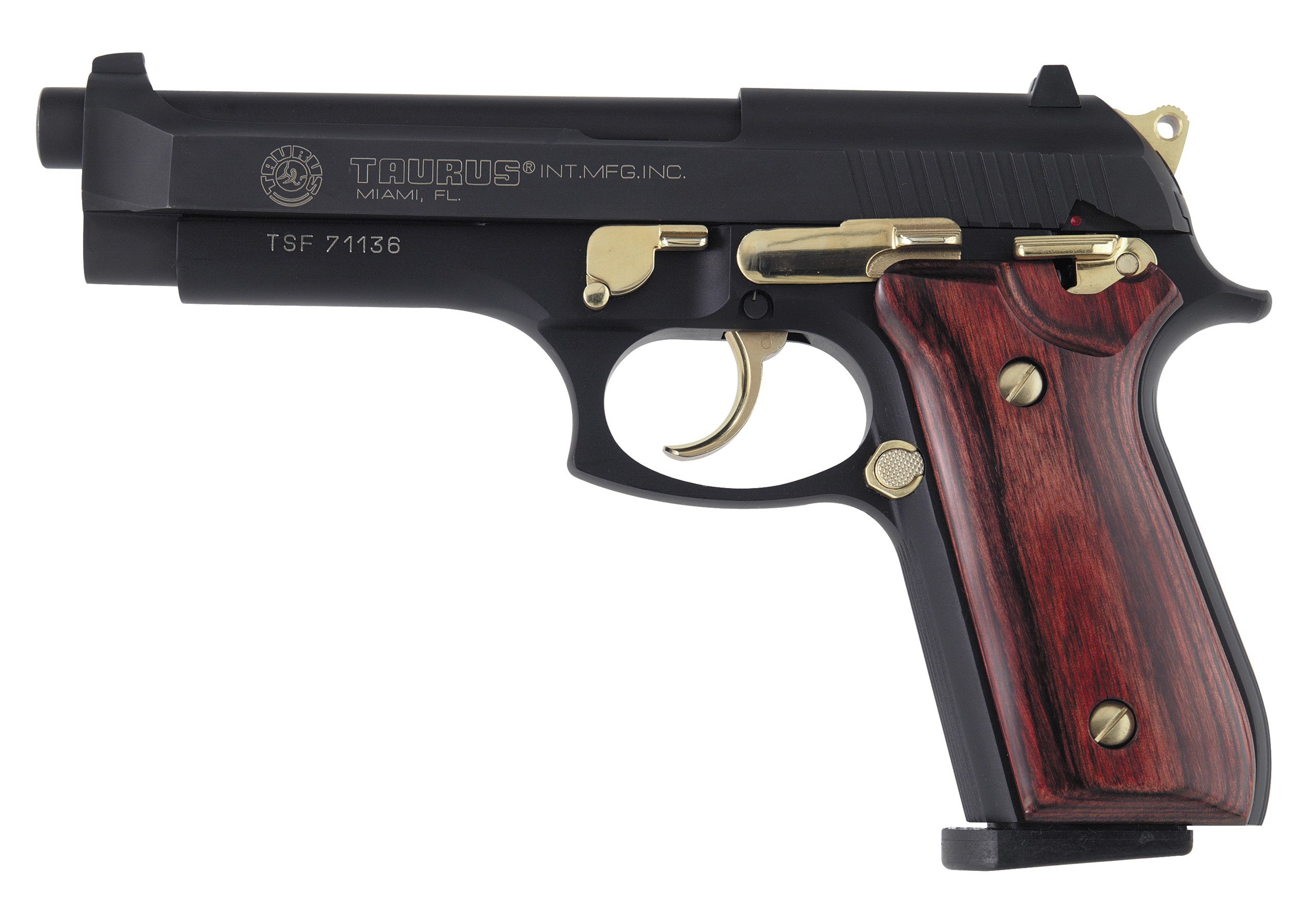 Taurus pistol with wood grips