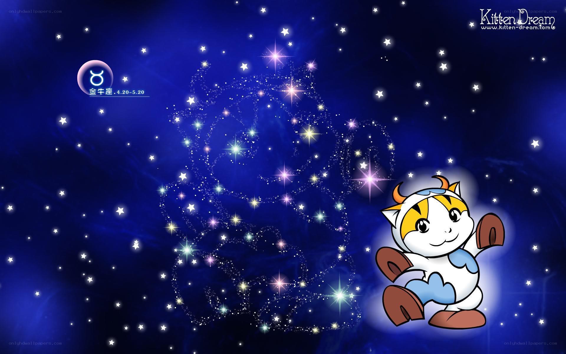Taurus zodiac cartoon wallpaper