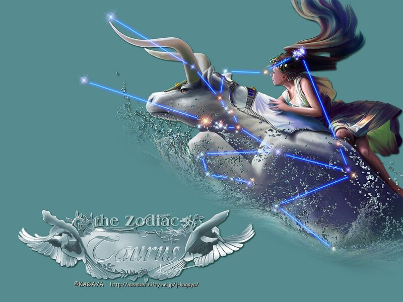 Taurus zodiac constellation art