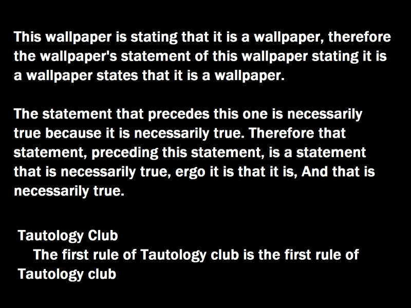 Tautology club text