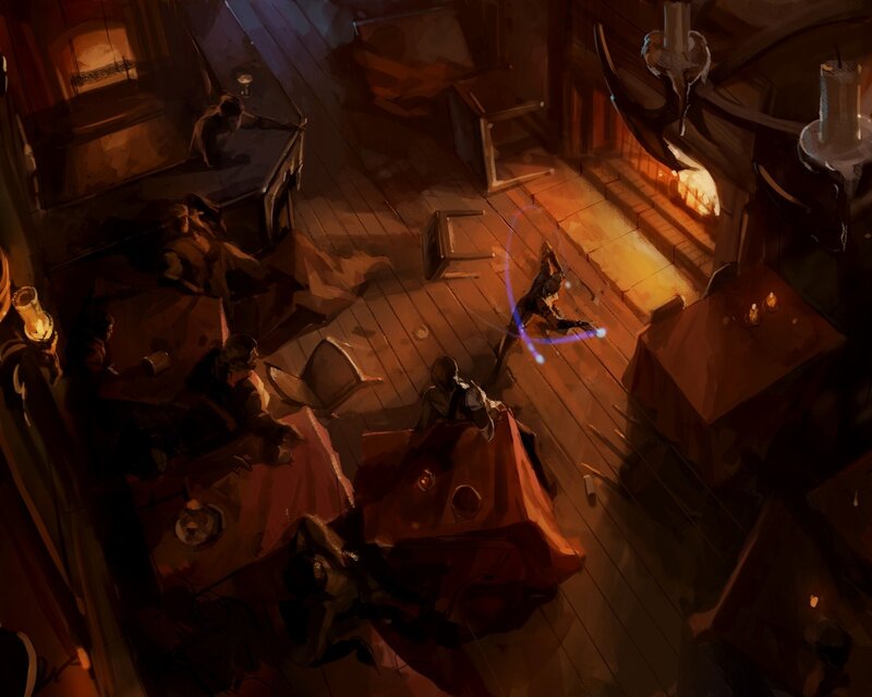 tavern brawl scene